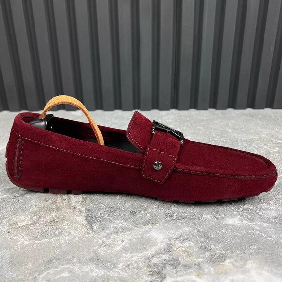 Louis Vuitton Monte Carlo Moccasins Red Suede 7.5 LV or 8.5 US or 41.5 EUR - Picture 5 of 13
